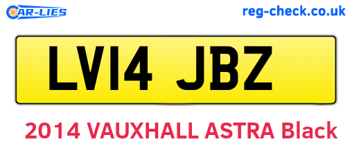 LV14JBZ are the vehicle registration plates.