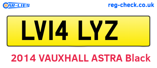LV14LYZ are the vehicle registration plates.
