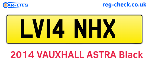 LV14NHX are the vehicle registration plates.