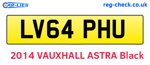 LV64PHU are the vehicle registration plates.