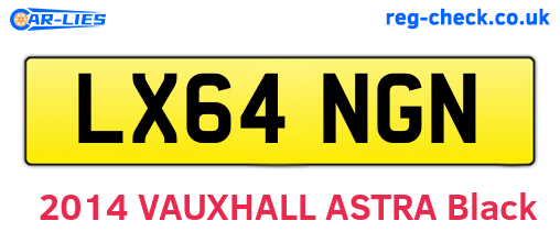LX64NGN are the vehicle registration plates.