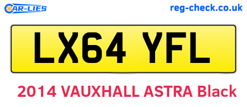 LX64YFL are the vehicle registration plates.