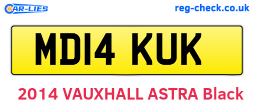 MD14KUK are the vehicle registration plates.