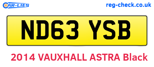 ND63YSB are the vehicle registration plates.