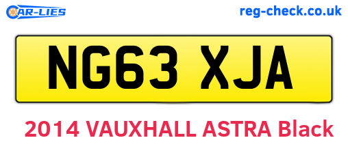 NG63XJA are the vehicle registration plates.