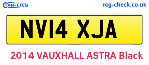 NV14XJA are the vehicle registration plates.