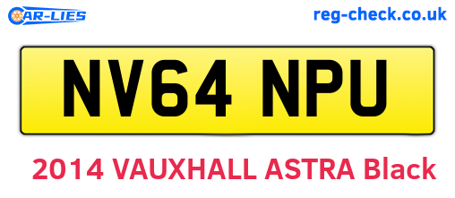 NV64NPU are the vehicle registration plates.