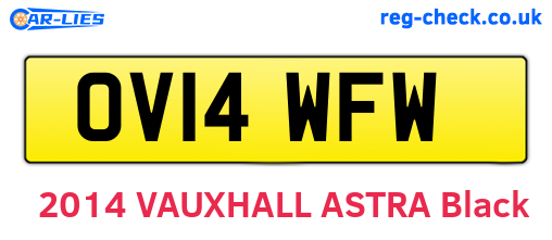 OV14WFW are the vehicle registration plates.