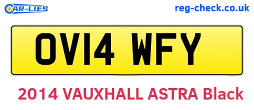 OV14WFY are the vehicle registration plates.