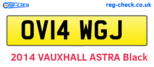 OV14WGJ are the vehicle registration plates.