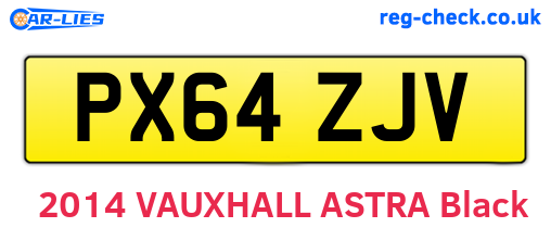 PX64ZJV are the vehicle registration plates.