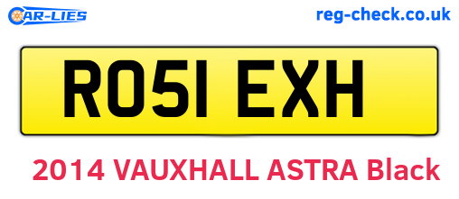 RO51EXH are the vehicle registration plates.