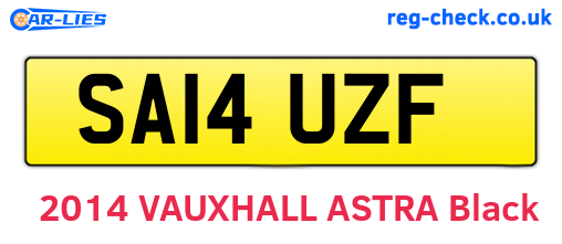 SA14UZF are the vehicle registration plates.