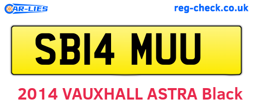SB14MUU are the vehicle registration plates.