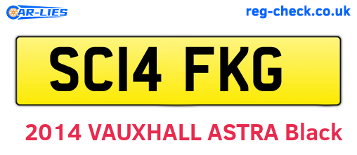 SC14FKG are the vehicle registration plates.