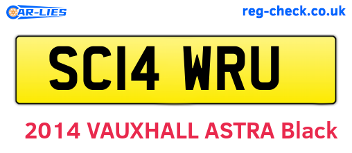 SC14WRU are the vehicle registration plates.