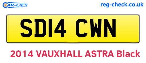 SD14CWN are the vehicle registration plates.