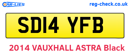 SD14YFB are the vehicle registration plates.