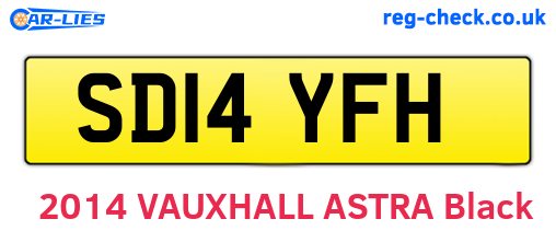 SD14YFH are the vehicle registration plates.