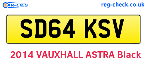 SD64KSV are the vehicle registration plates.