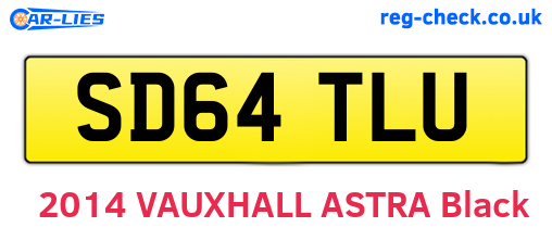 SD64TLU are the vehicle registration plates.