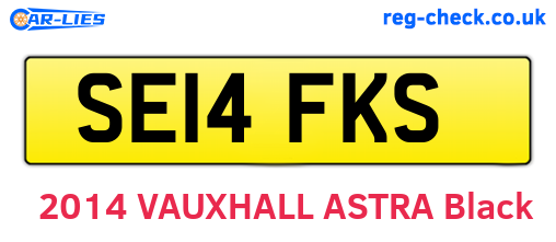 SE14FKS are the vehicle registration plates.