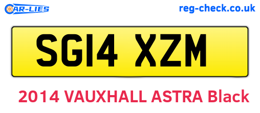 SG14XZM are the vehicle registration plates.