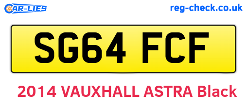 SG64FCF are the vehicle registration plates.