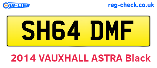 SH64DMF are the vehicle registration plates.