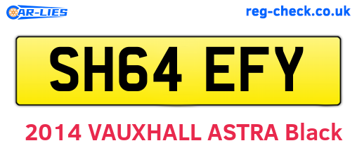 SH64EFY are the vehicle registration plates.