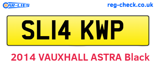 SL14KWP are the vehicle registration plates.