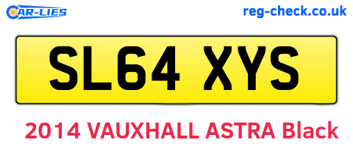 SL64XYS are the vehicle registration plates.