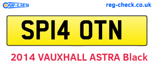SP14OTN are the vehicle registration plates.