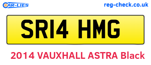 SR14HMG are the vehicle registration plates.
