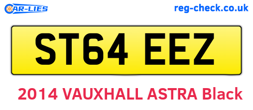 ST64EEZ are the vehicle registration plates.