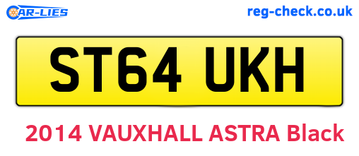 ST64UKH are the vehicle registration plates.