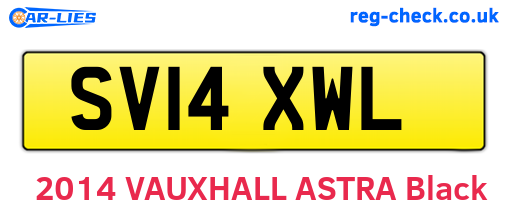 SV14XWL are the vehicle registration plates.