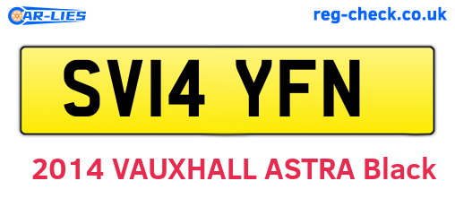 SV14YFN are the vehicle registration plates.