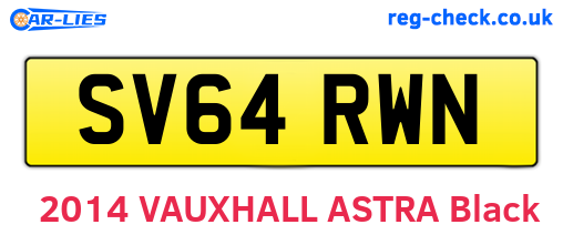SV64RWN are the vehicle registration plates.