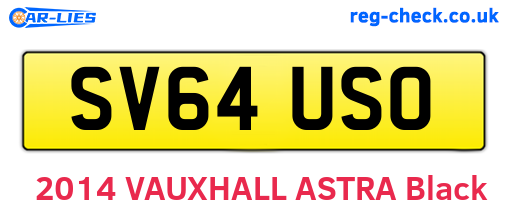 SV64USO are the vehicle registration plates.