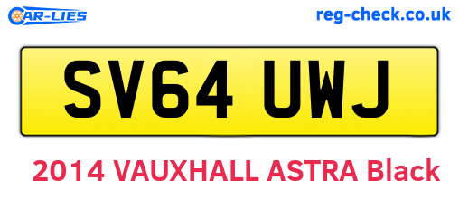 SV64UWJ are the vehicle registration plates.