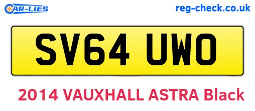 SV64UWO are the vehicle registration plates.