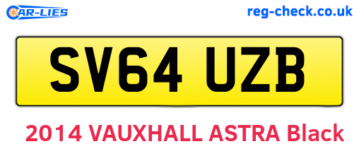 SV64UZB are the vehicle registration plates.