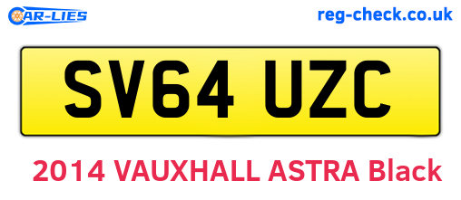 SV64UZC are the vehicle registration plates.