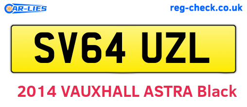 SV64UZL are the vehicle registration plates.