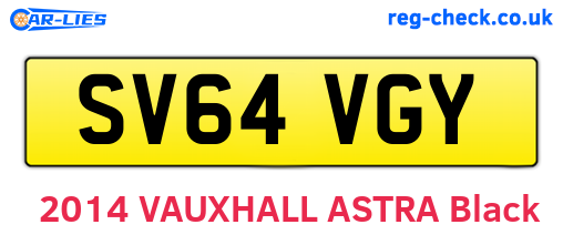 SV64VGY are the vehicle registration plates.