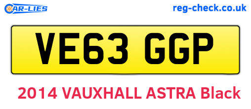 VE63GGP are the vehicle registration plates.