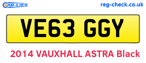 VE63GGY are the vehicle registration plates.