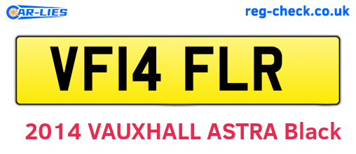 VF14FLR are the vehicle registration plates.