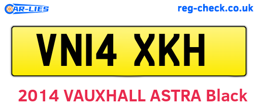 VN14XKH are the vehicle registration plates.